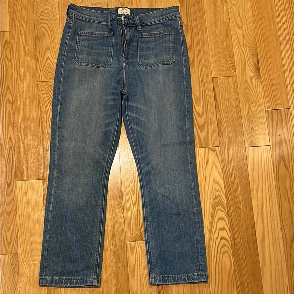 J crew front pocket sailor Billie denim boot crop Blue Denim Jeans 29